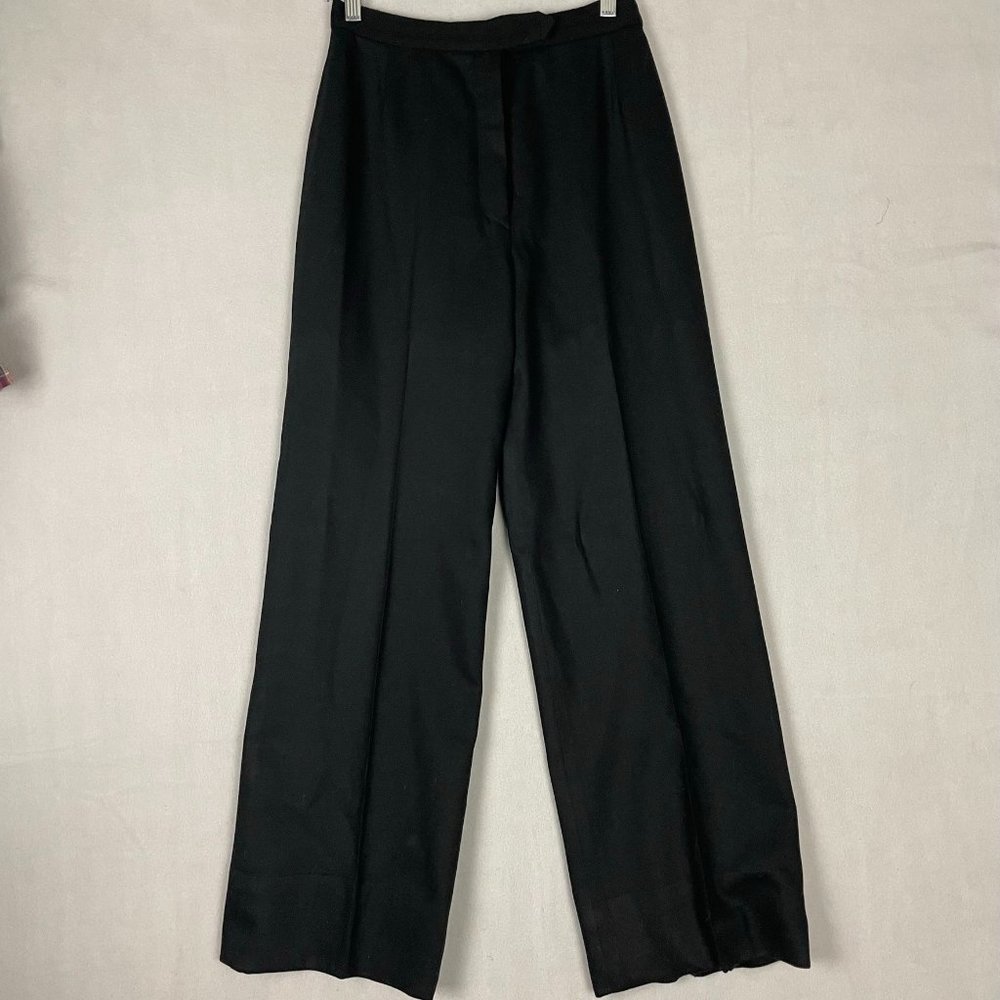 Vintage Evan Picone Women's Size 10 Black Pleated Straight Dress Pants